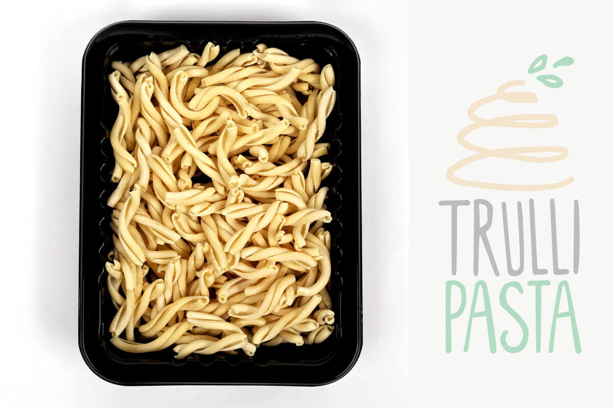 In Italian, the word casereccio means homemade. Casarecce is traditionally made by wrapping the pasta around a thin rod known as a 