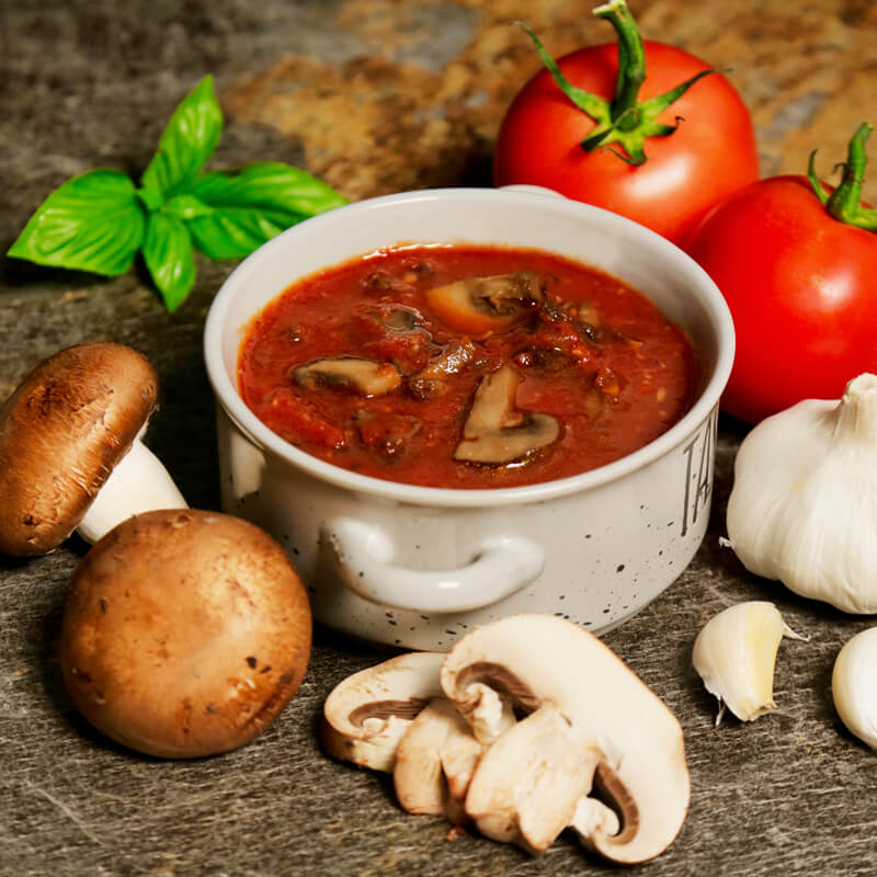 Cremini Mushroom in Tomato Sauce